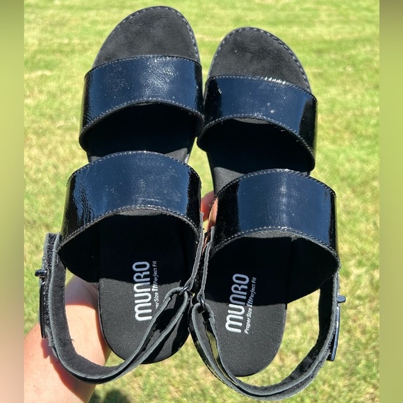 Munro Black Nordstrom Sandals Sleek Slingback Design  Sz-10M. R - Picture 11 of 14